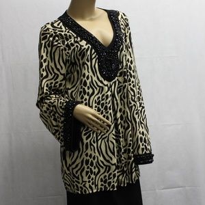 INC International Concepts Animal Print Tunic NWOT